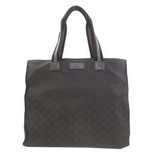 GUCCI Black Canvas Tote Bag